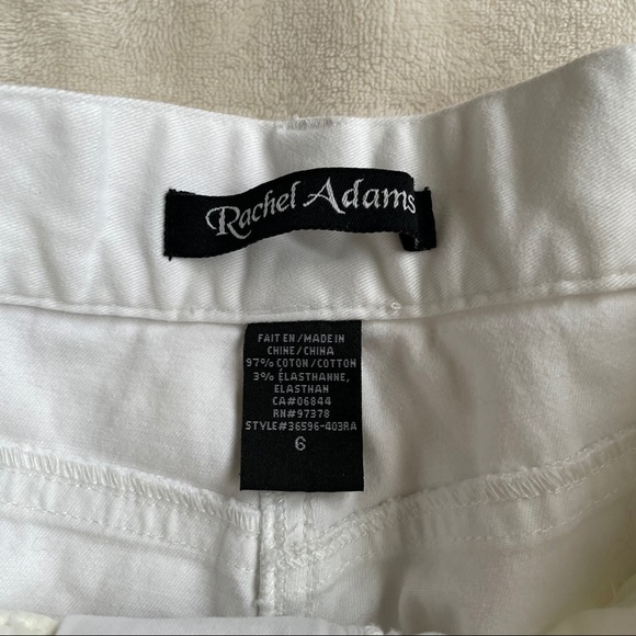 Vintage Rachel Adams White Cotton Cargo Shorts - Picture 5 of 6